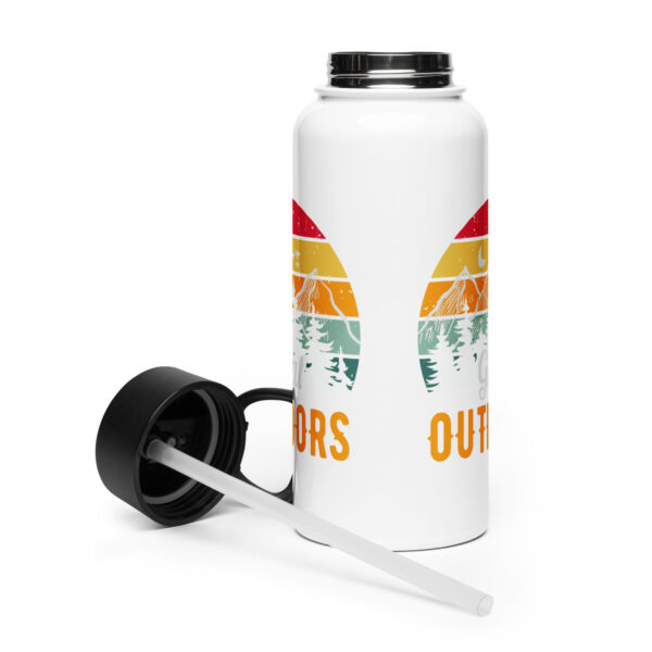 Great Outdoors | Stainless steel water bottle with a straw lid - Image 2