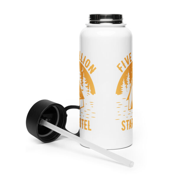 Five Billion Star Hotel | Stainless steel water bottle with a straw lid - Image 2